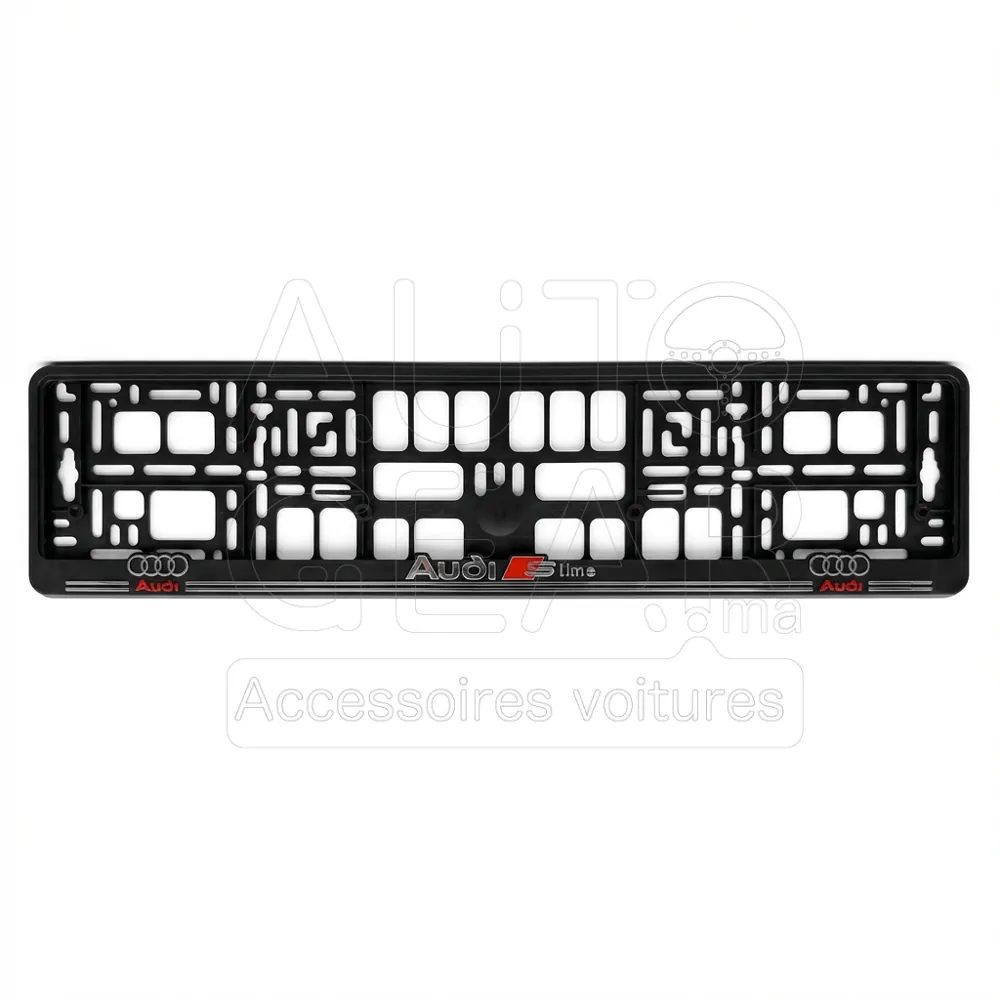 Support de Plaque d'Immatriculation 3D Audi S-Line vue 4