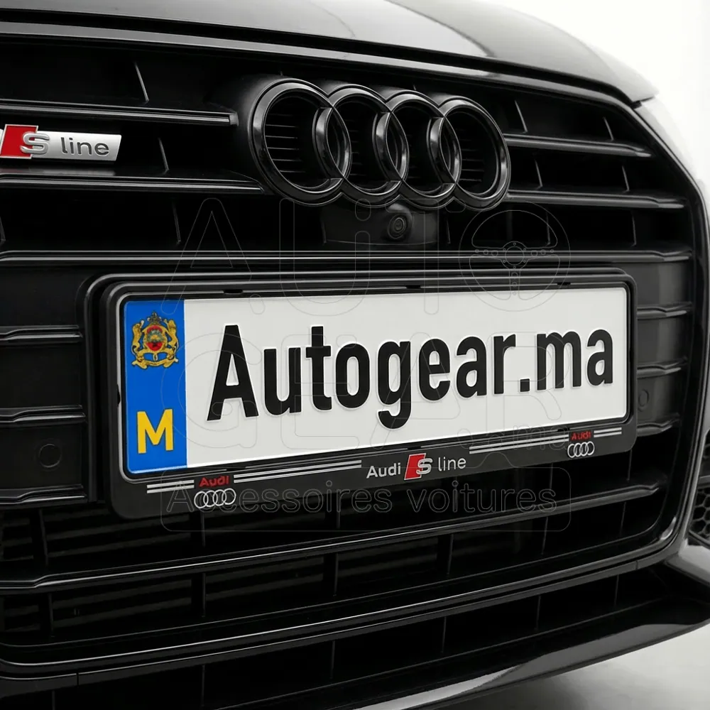 Support de Plaque d'Immatriculation 3D Audi S-Line vue 2