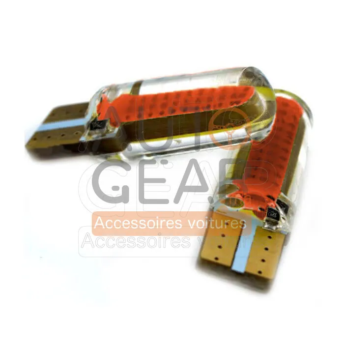 2 Ampoules Veilleuses LED Rouge T10 W5W 3W Canbus