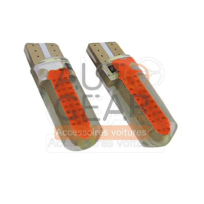 2 Ampoules Veilleuses LED Rouge T10 W5W 3W Canbus vue 3