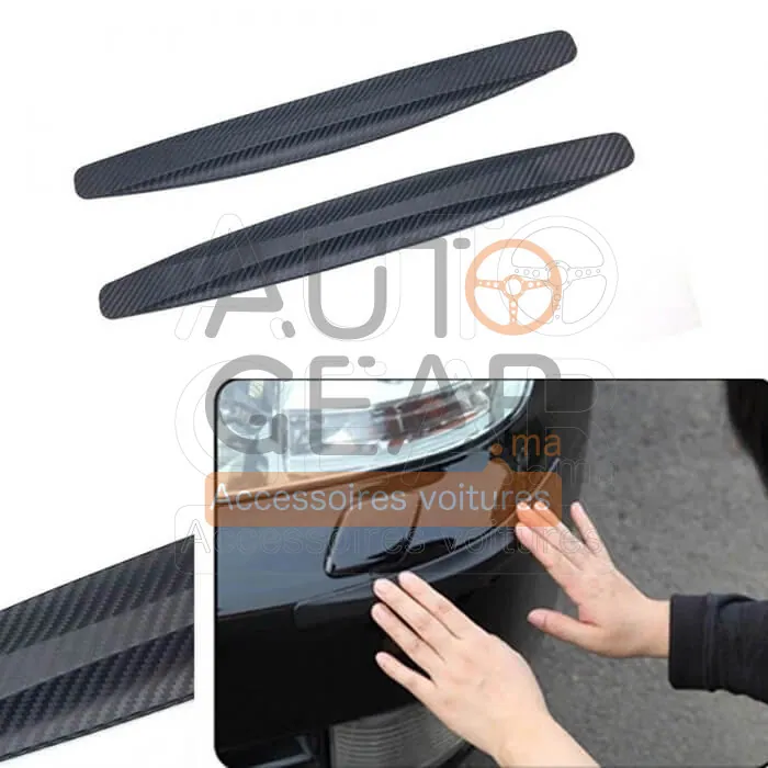 Bandes Autocollantes de Protection Pare-Choc Fibre de Carbone (2 Pcs) vue 3