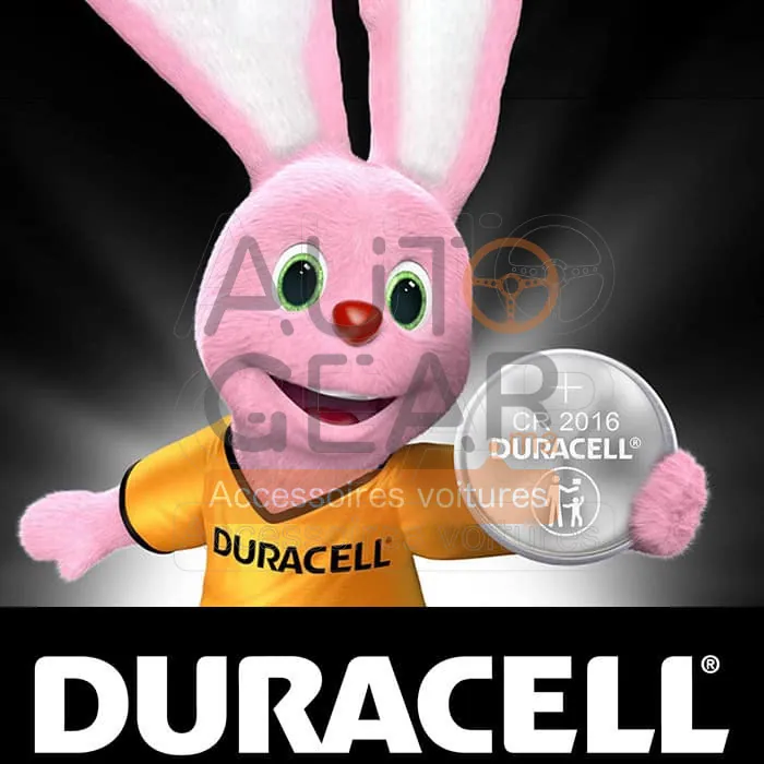 2 Piles Bouton Lithium Duracell CR2016 / DL2016 3V vue 2