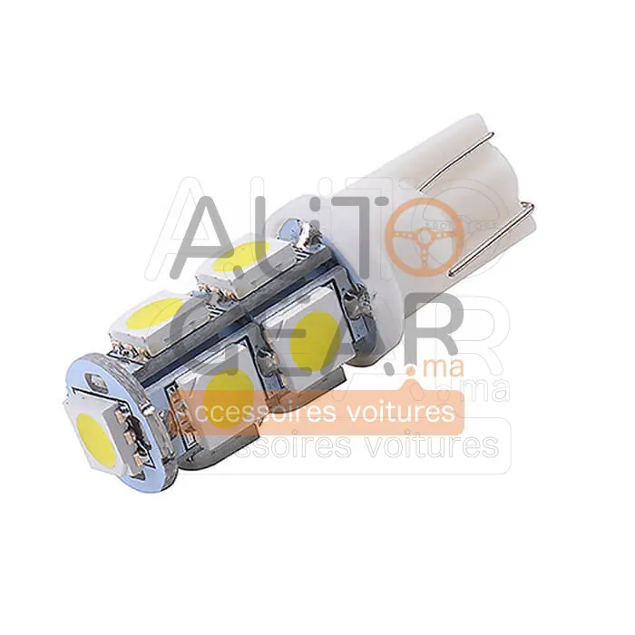 2 Veilleuses Ampoules LED Blanc T10 W5W 6500K