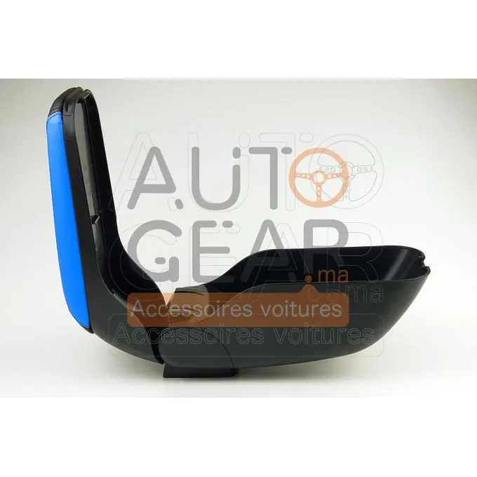 Accoudoir Central Universel Noir, Coins Bleu vue 3