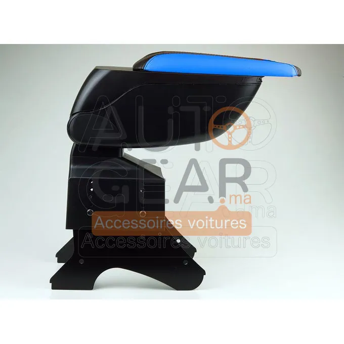 Accoudoir Central Universel Noir, Coins Bleu