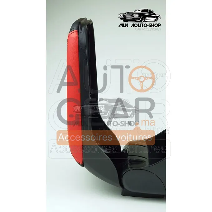 Accoudoir Central Universel Noir, Coins Rouge vue 4