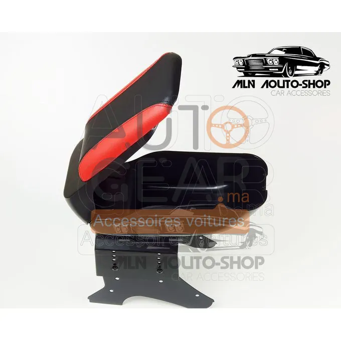 Accoudoir Central Universel Noir, Coins Rouge vue 2