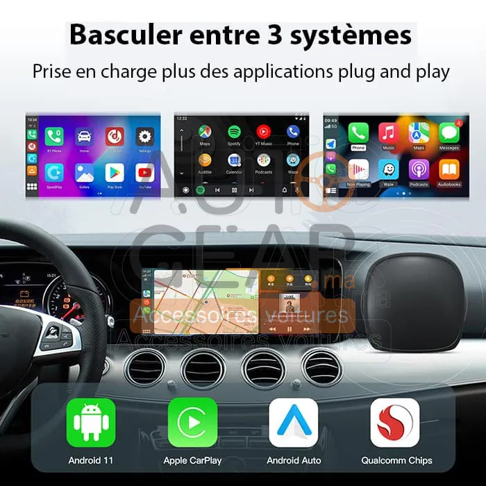 Adaptateur CarPlay Sans Fil Android Auto Ai Box Universel vue 2