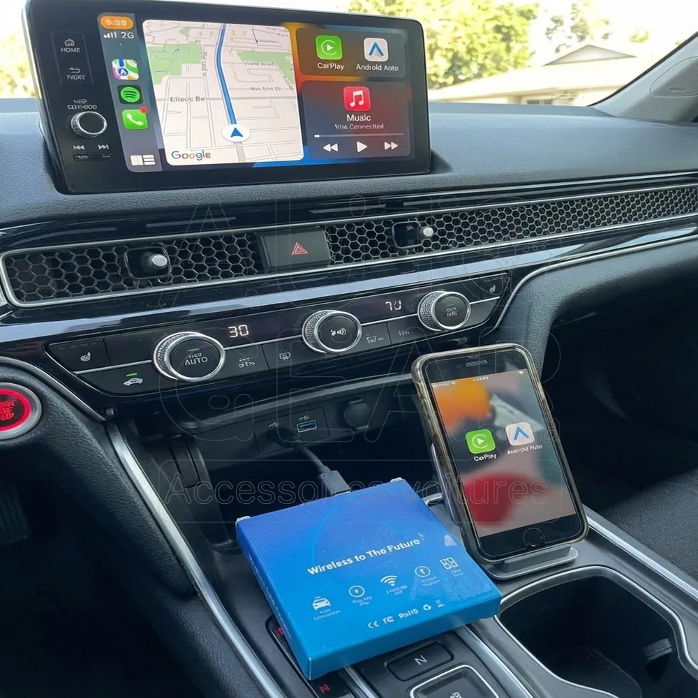 Adaptateur Sans Fil Voiture WiFi CarPlay/Android Auto CPAA vue 2
