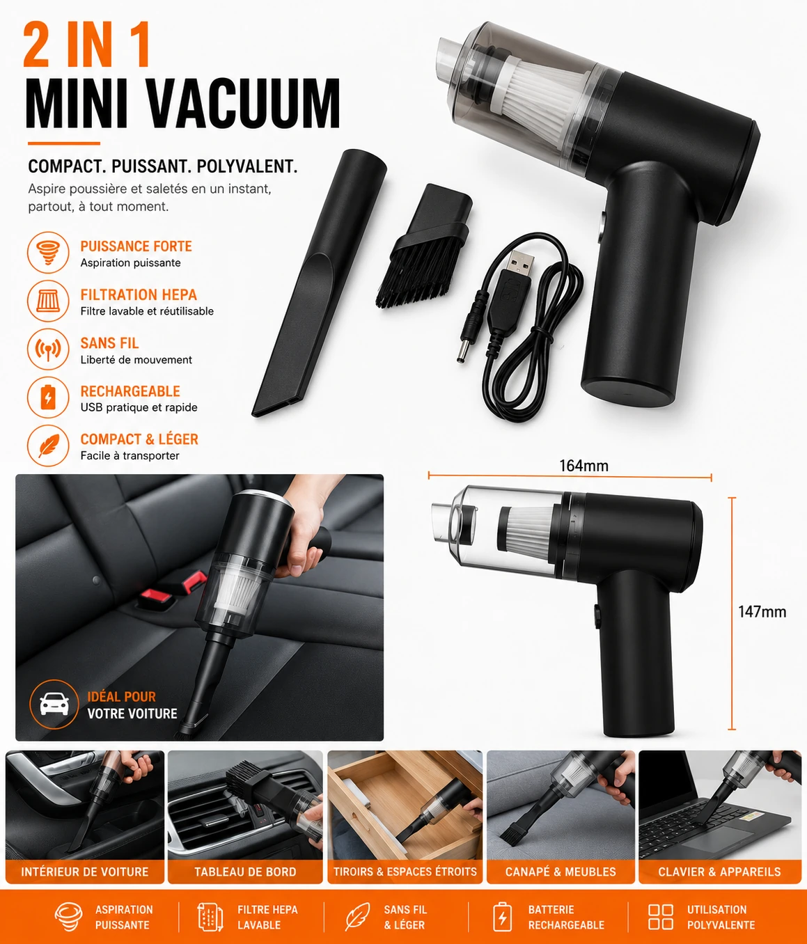 Aspirateur de voiture Maroc