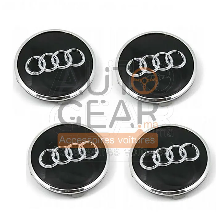 Cache-moyeux logo Audi aluminium 61 mm (lot de 4) vue 2