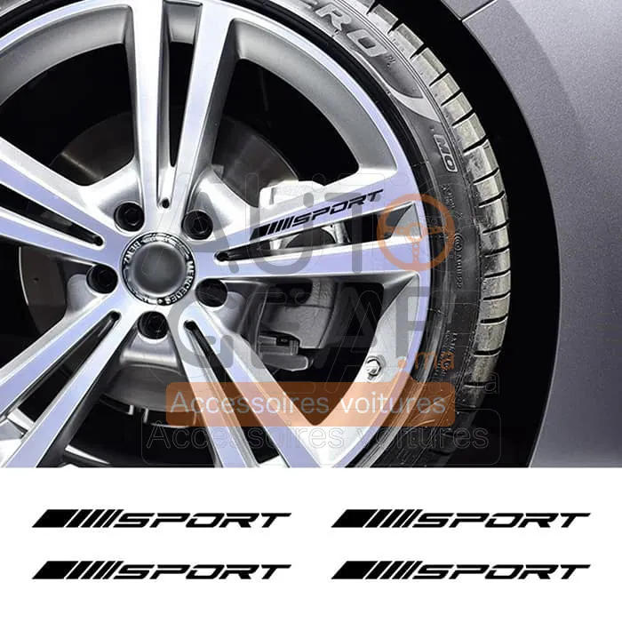 Autocollants adhésifs jantes Sport pour voiture (lot de 4) vue 3