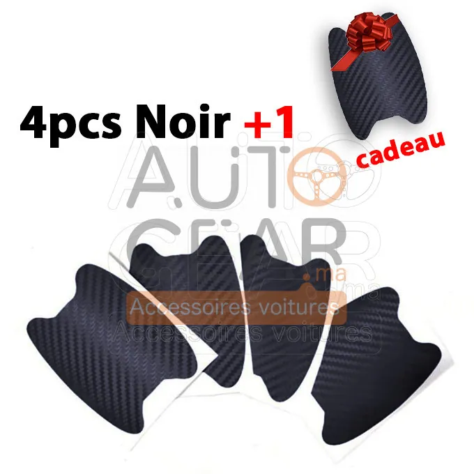 Autocollant pour Poignées Carbone 3D Noir vue 3