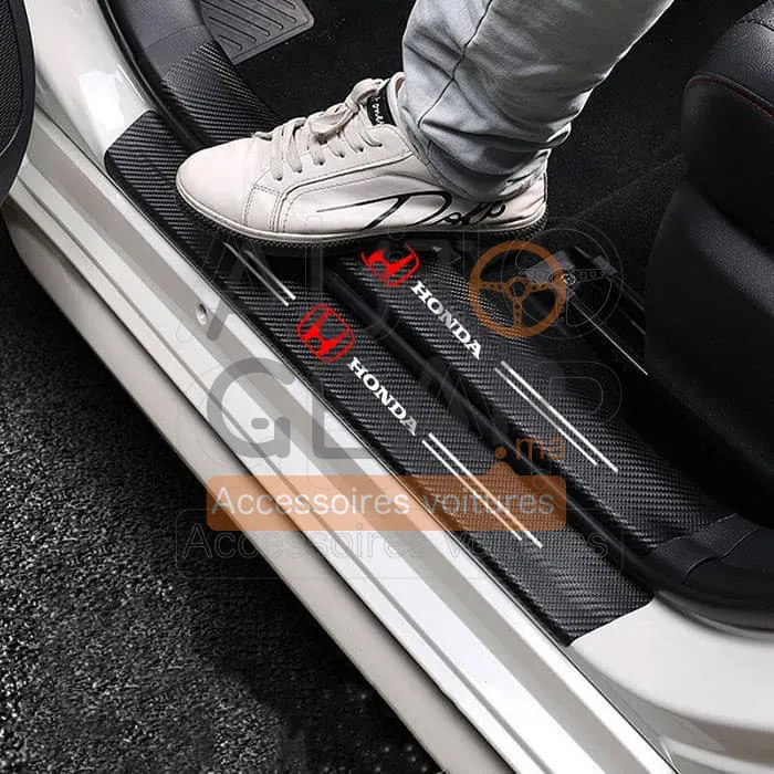 Autocollants de Porte Anti-Rayures Honda Fibre de Carbone