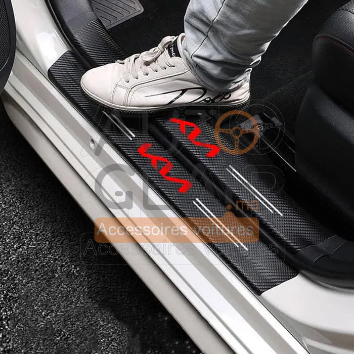Autocollants de Porte Anti-Rayures KIA Fibre de Carbone