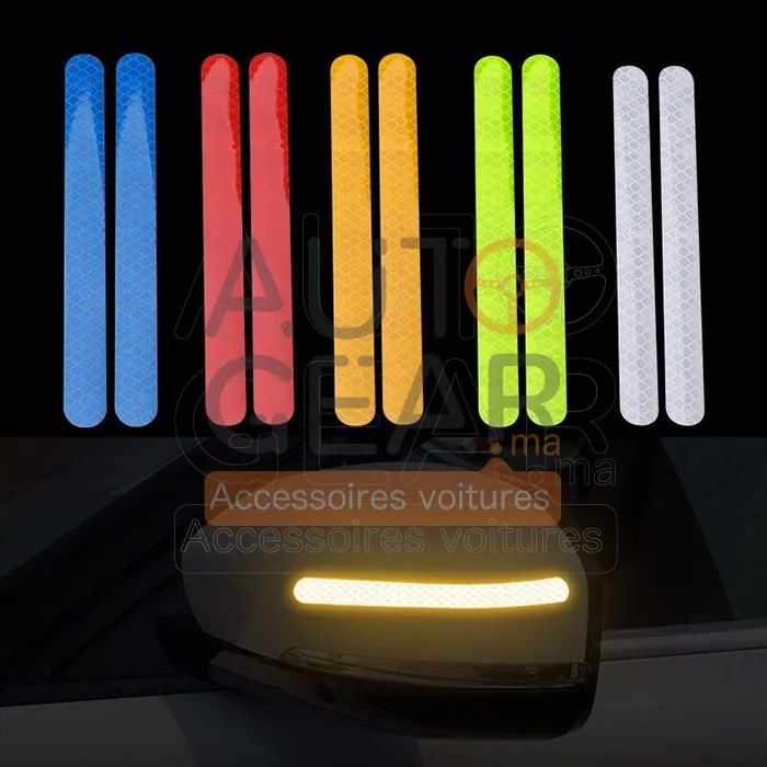 Autocollants Fluorescents pour Rétroviseur, Lot de 2