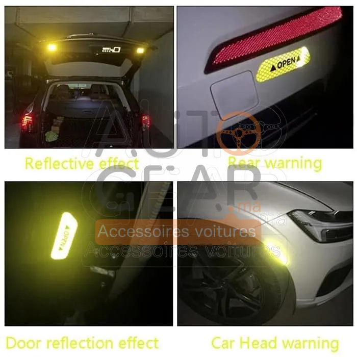 Autocollants Fluorescents pour Voiture, Lot de 4 vue 3