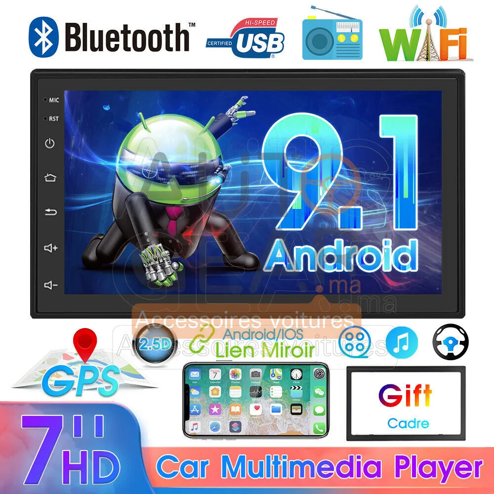 Autoradio Android Tactile 2Din 7 Pouces