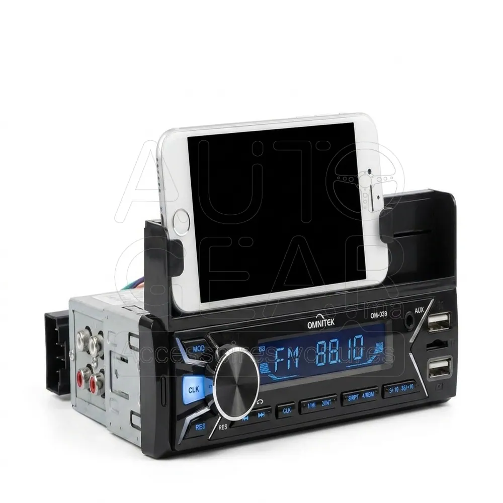 Autoradio Bluetooth FM MP3 USB SD avec Support Téléphone