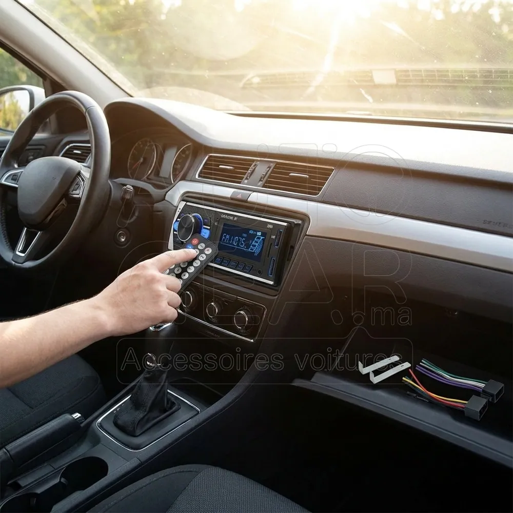 Autoradio Bluetooth USB FM S289 avec Télécommande vue 2
