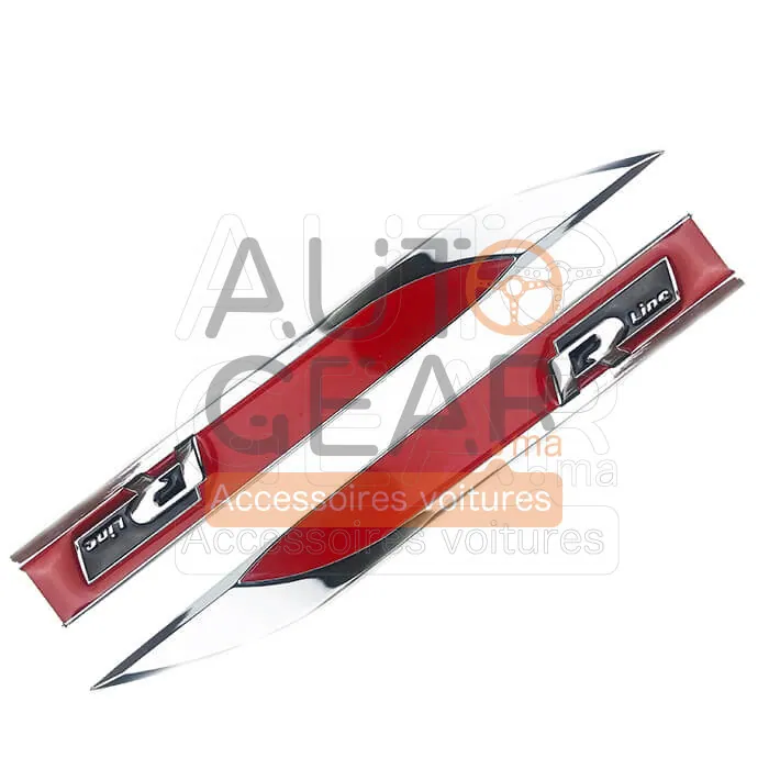 Badge R line Chrome Rouge Autocollant