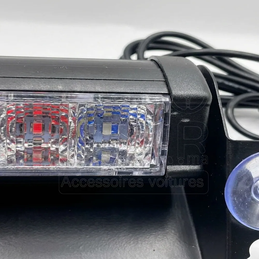 Barre Lumineuse Stroboscopique LED Rouge et Bleu vue 3