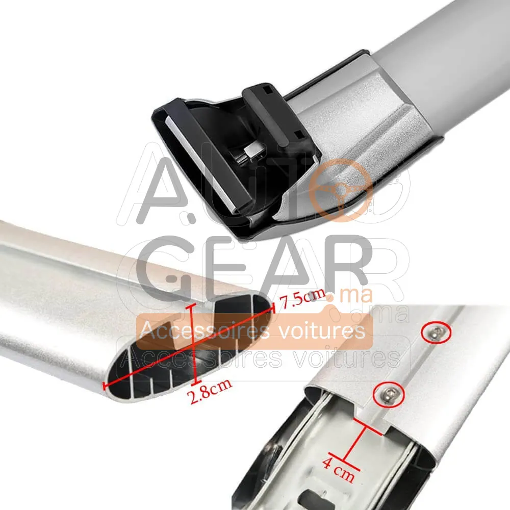 Barres de Toit Transversales Hyundai Tucson (2021-2025) Aluminium 135cm vue 2