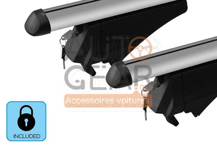 Barres de Toit Transversales Aluminium 135cm vue 3