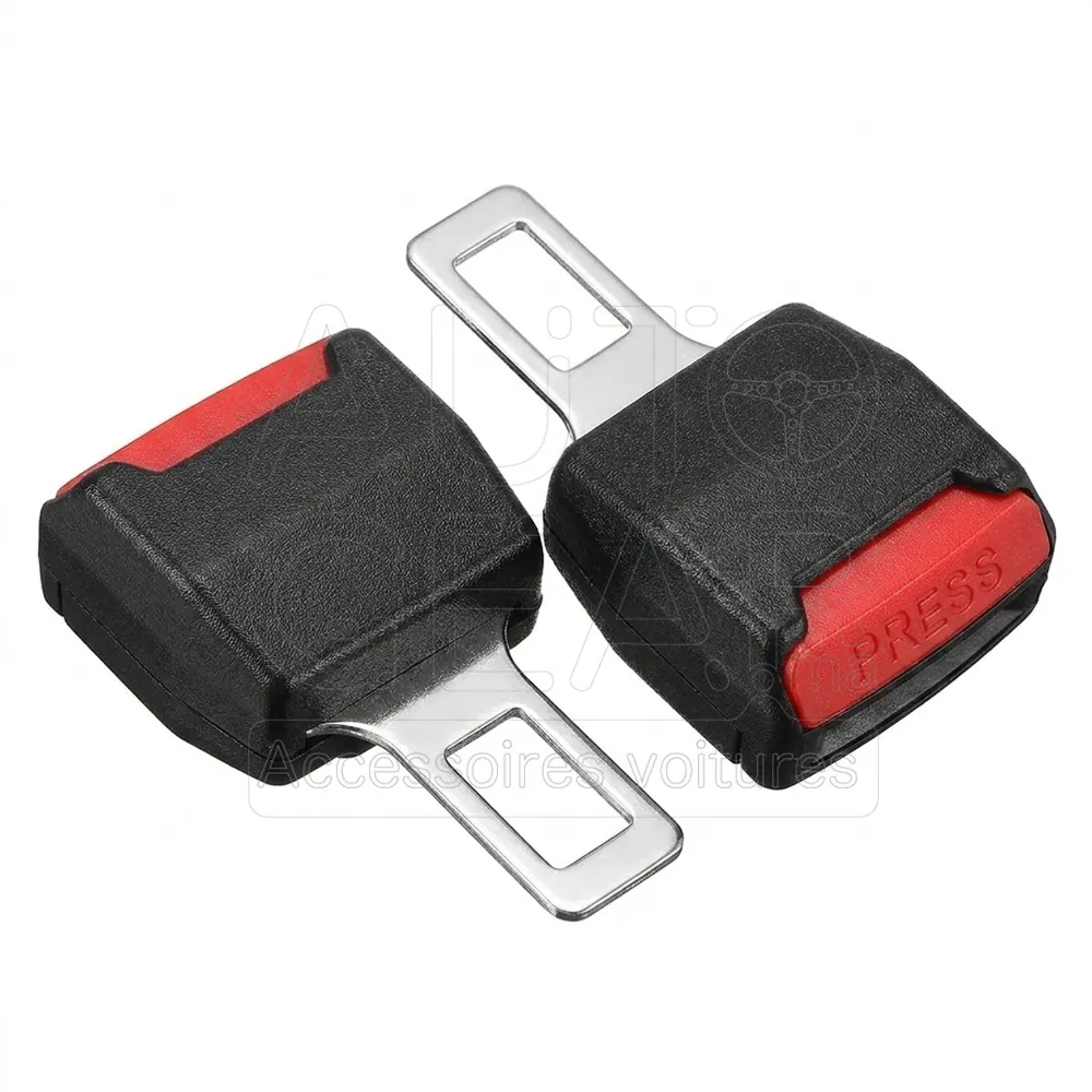 Bouchons de Ceinture de Sécurité 2 Pièces Noir et Rouge
