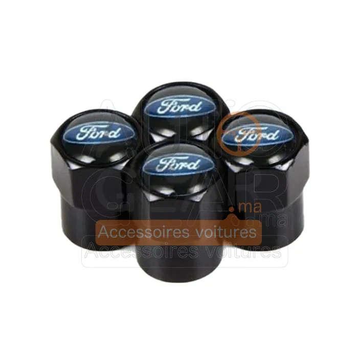 Bouchons de Valve Pneu en Aluminium Ford (Lot de 4) vue 2