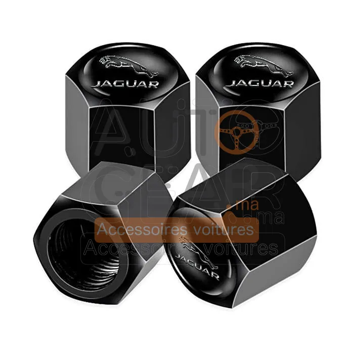 Bouchons de Valve Pneu en Aluminium Jaguar (Lot de 4)