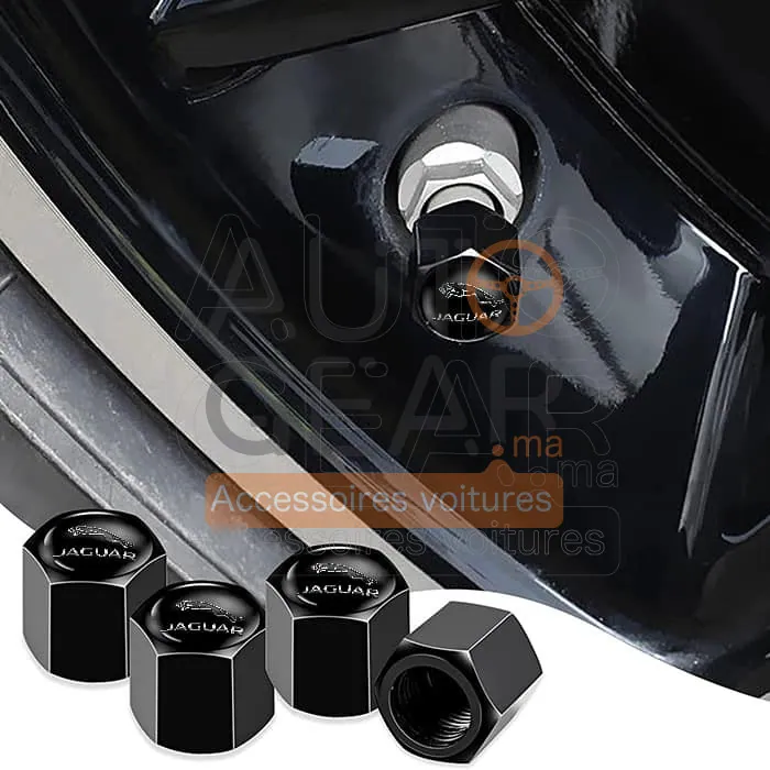 Bouchons de Valve Pneu en Aluminium Jaguar (Lot de 4) vue 2