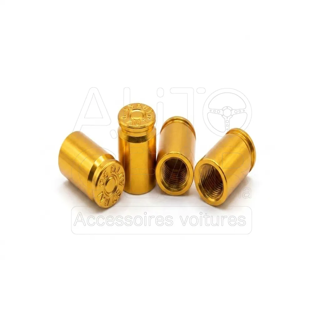 Bouchons de Valve Dorés Design Balle 9mm