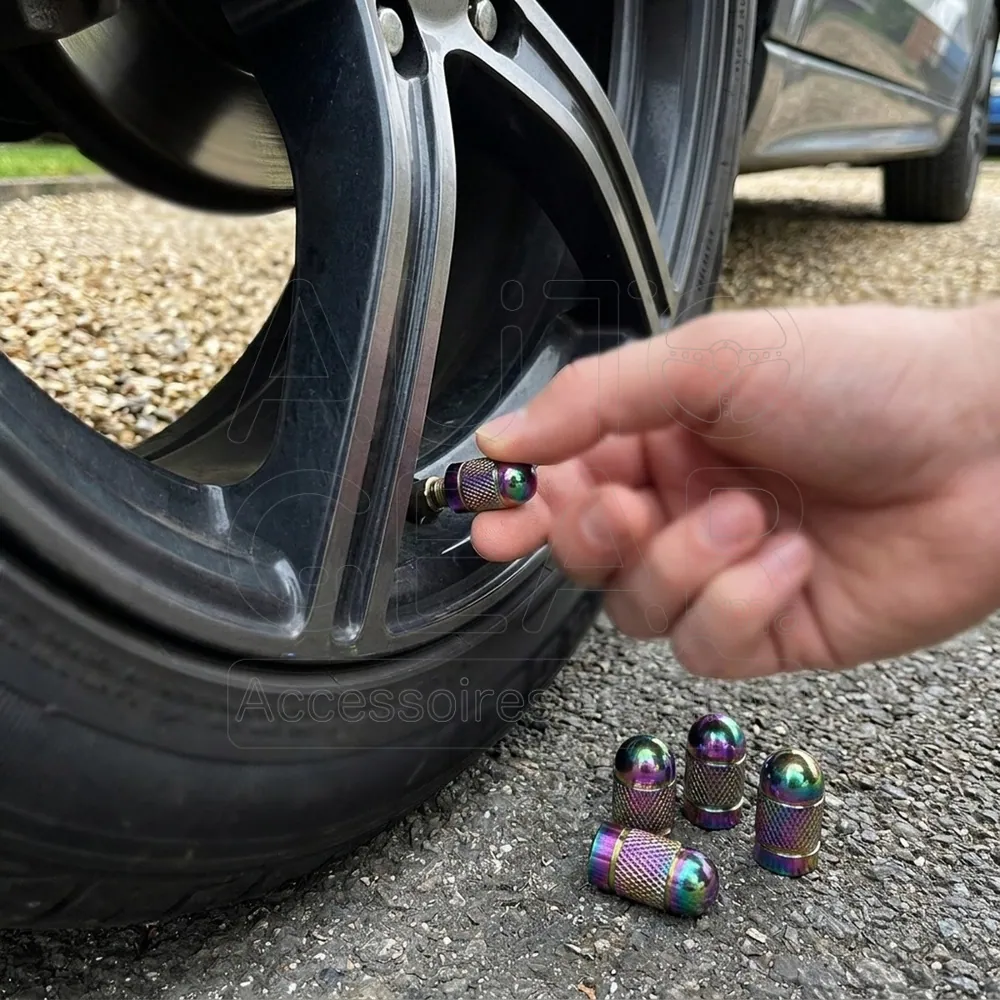 Bouchons de Valve Multicolores Irisés vue 2