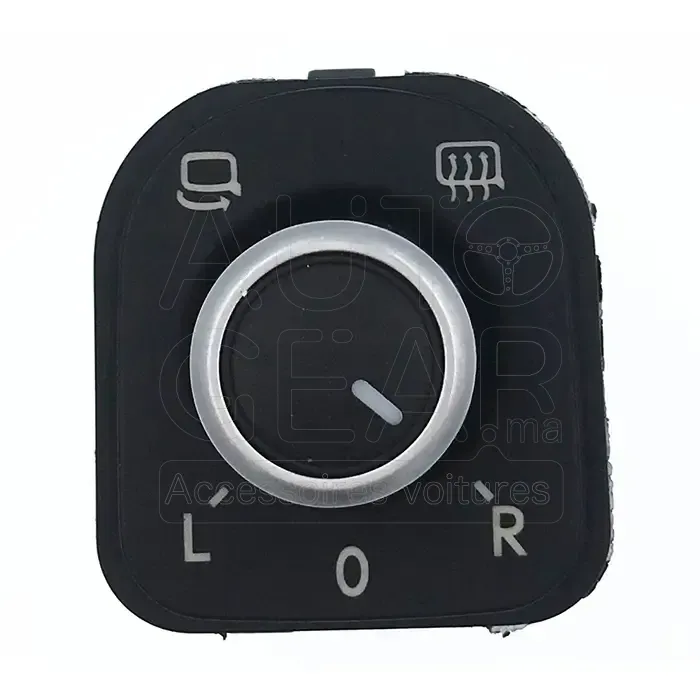Bouton Régulateur de Rétroviseur Chromé Volkswagen Golf 5