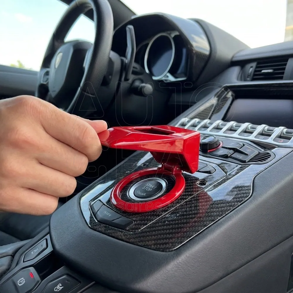Cache Bouton Start/Stop Rouge Style Lamborghini vue 2