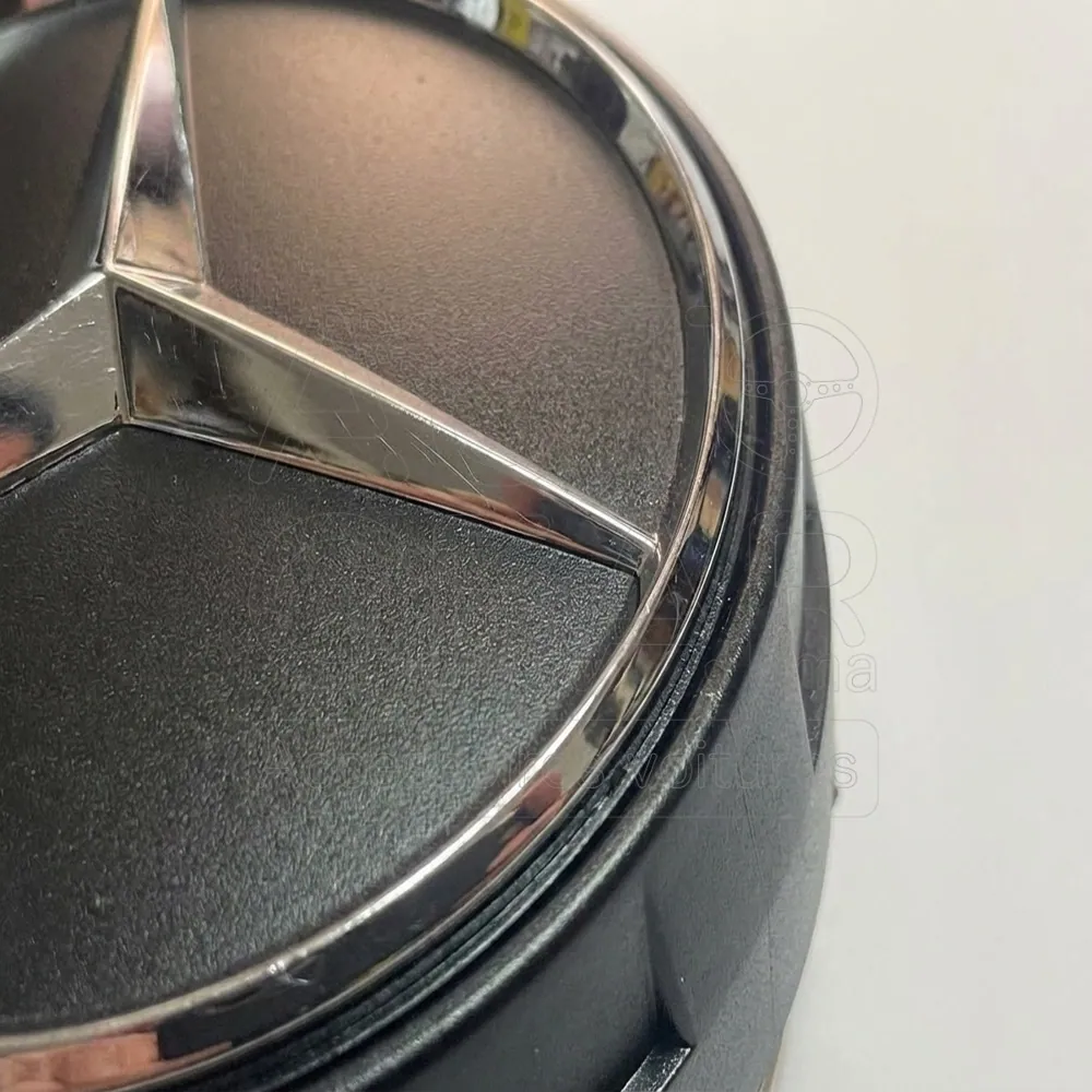 Cache-Moyeu Mercedes-Benz Noir et Argent 7,5cm vue 3