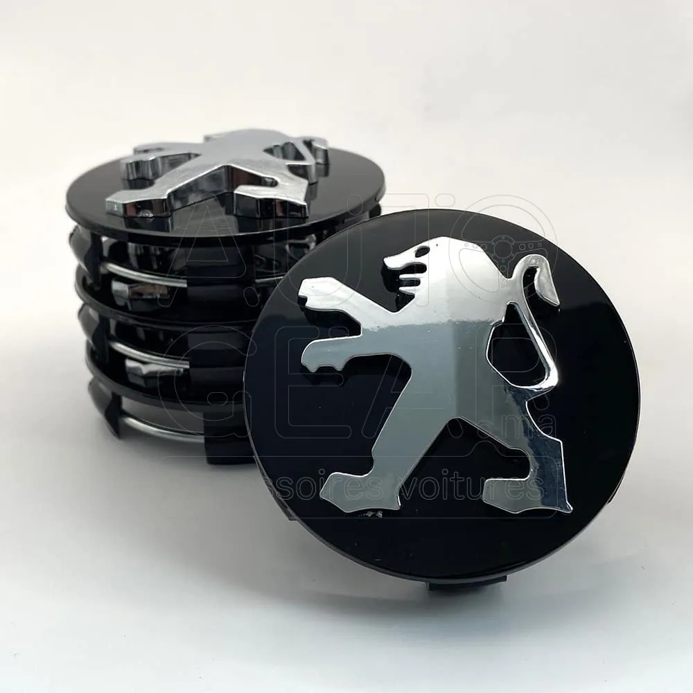 Cache-Moyeu Peugeot 3D 60mm pour Jante Aluminium