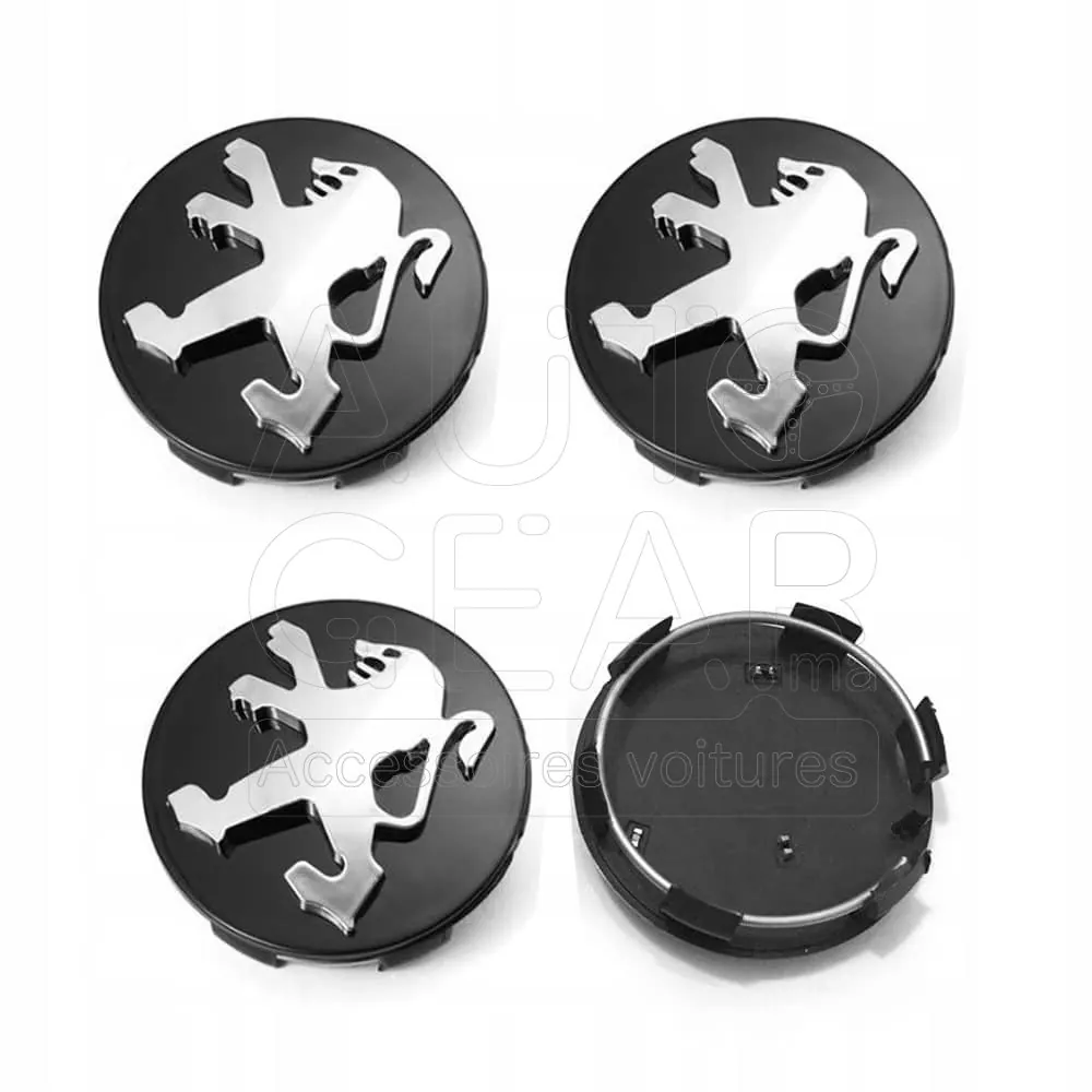 Cache-Moyeu Peugeot 3D 60mm pour Jante Aluminium vue 3