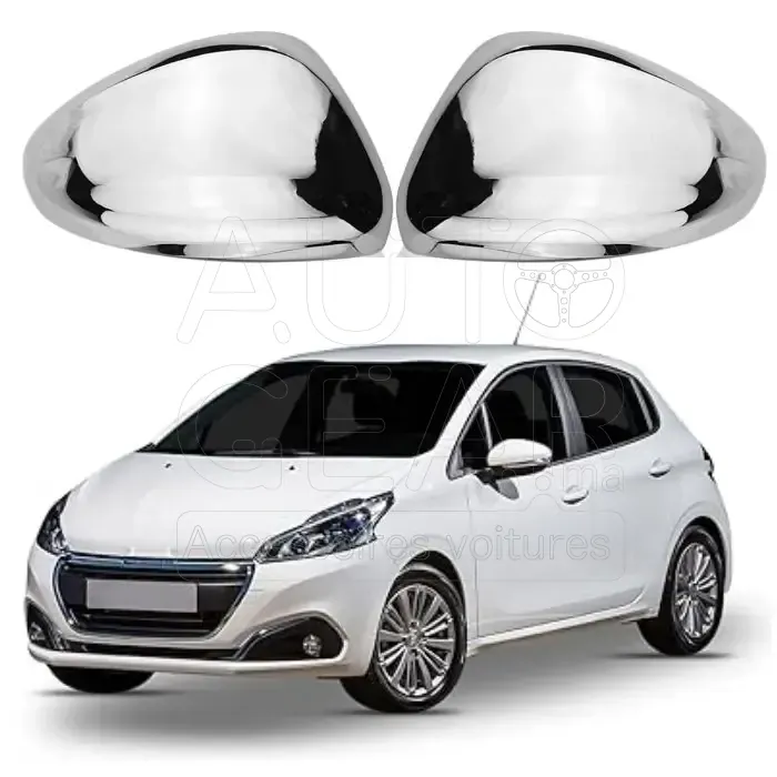 Cache Rétroviseurs Chrome Peugeot 208 (2012 et plus)