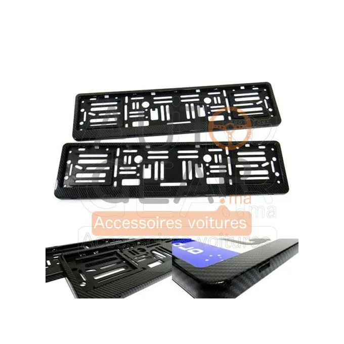 Cadre de Support de Plaque d'Immatriculation Fibre de Carbone vue 4