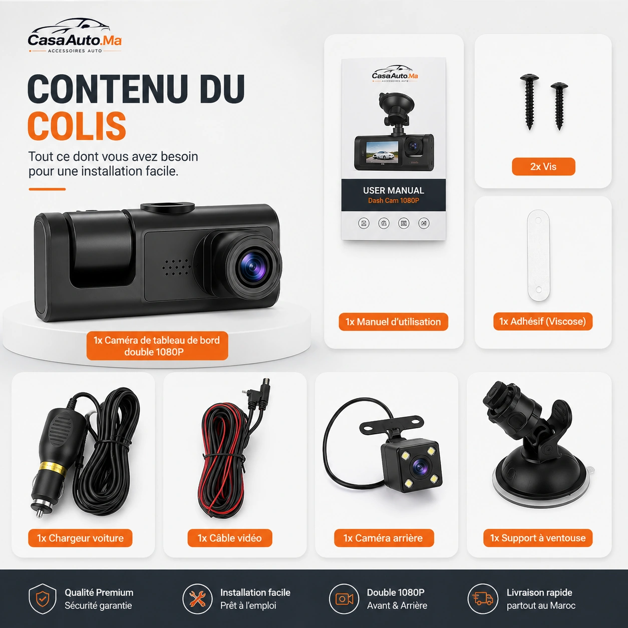 Caméra de recul pour voiture