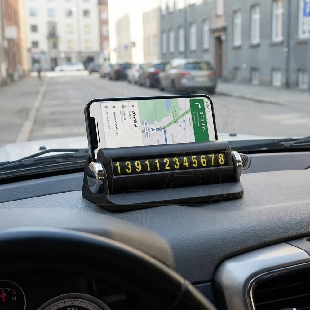 Carte de Stationnement Temporaire avec Numéro de Téléphone vue 2