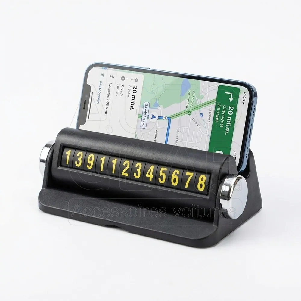 Carte de Stationnement Temporaire avec Numéro de Téléphone