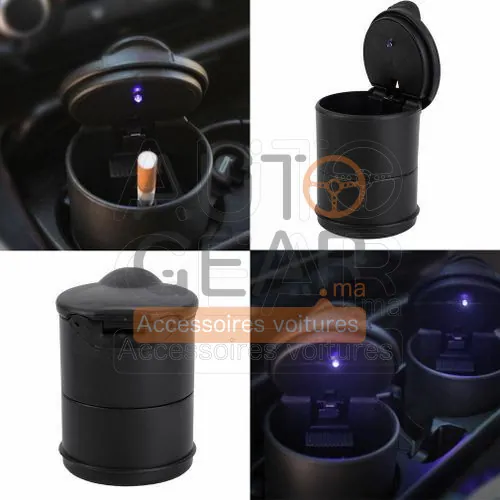 Cendrier Lumineux LED Universel Porte-Gobelet