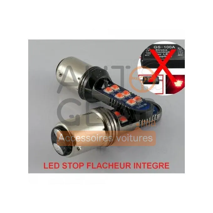 Clignotant Flasheur LED Rouge 2 Plans vue 3