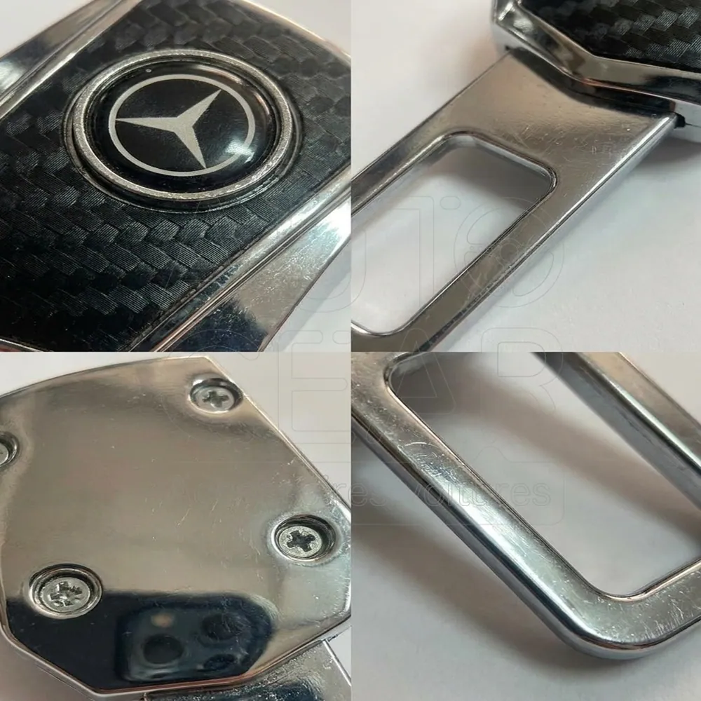 Clip de Ceinture de Sécurité Mercedes-Benz Noir Argent vue 3