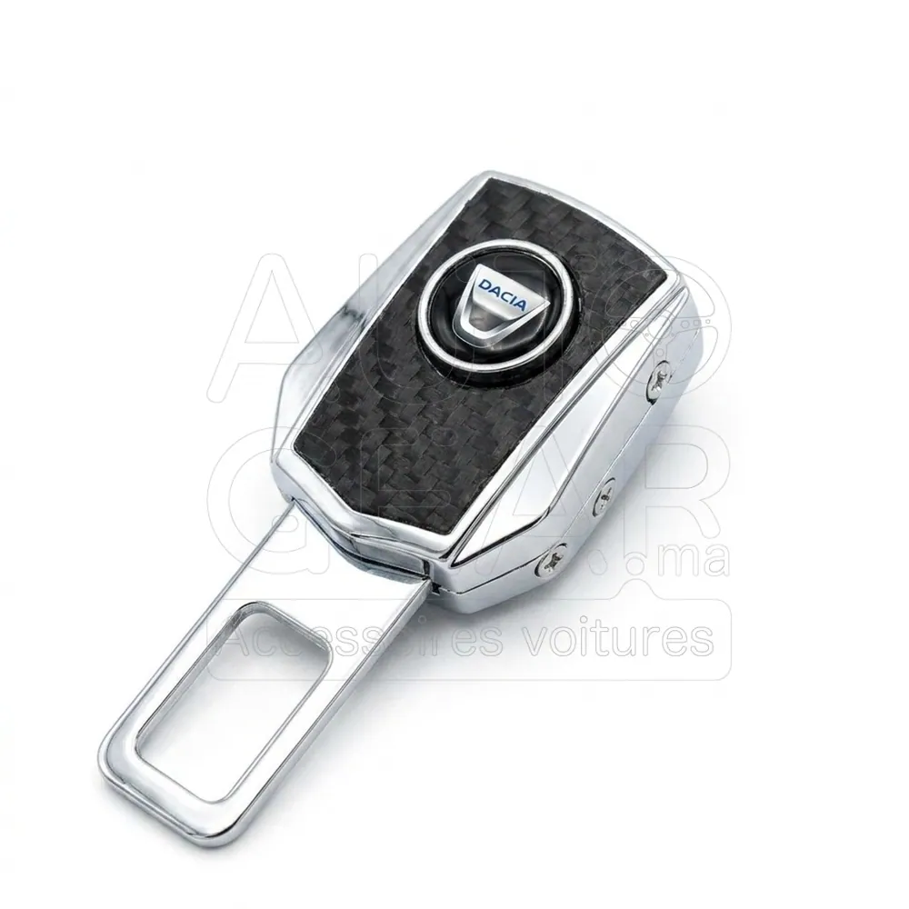 Clip de Ceinture de Sécurité Dacia Noir et Chrome