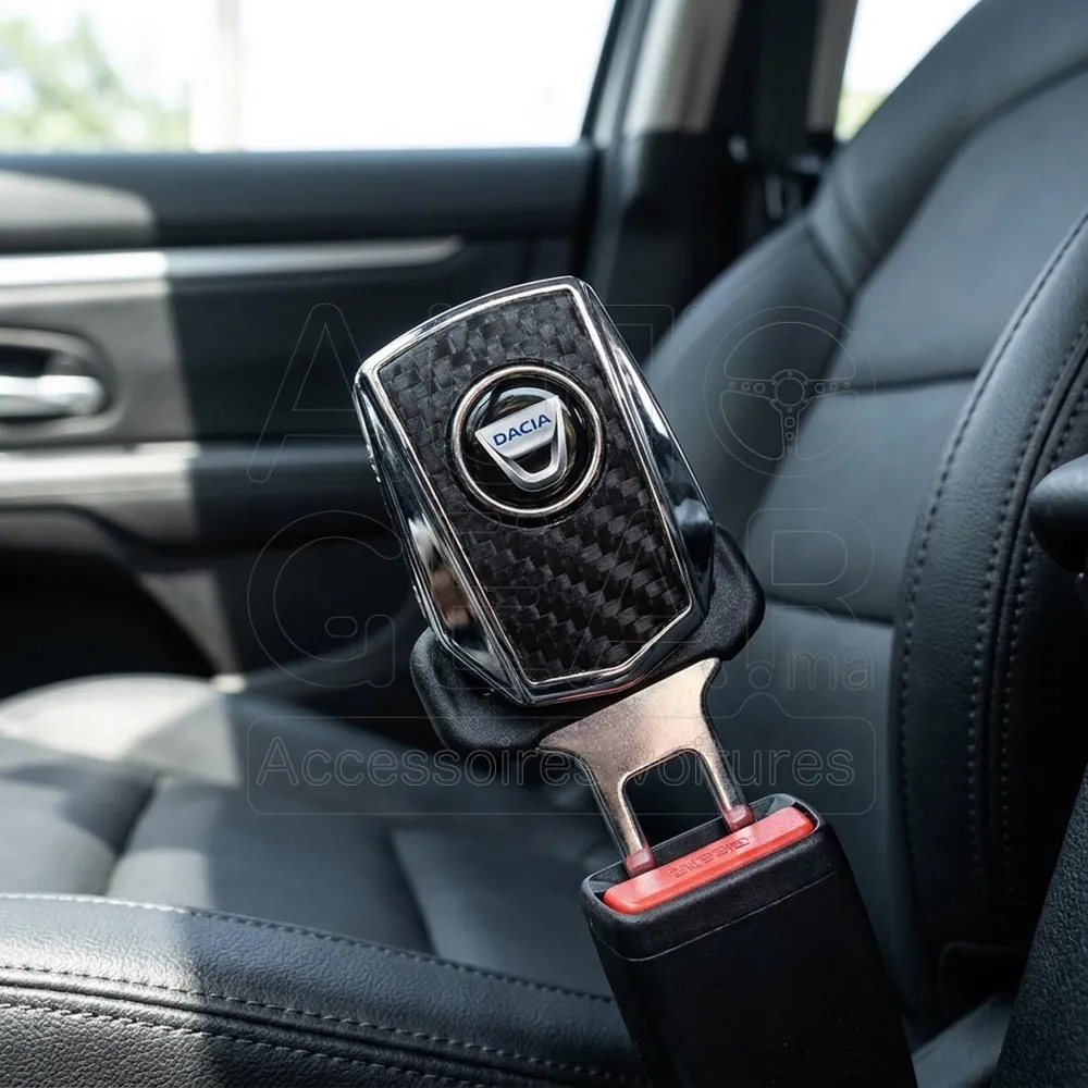 Clip de Ceinture de Sécurité Dacia Noir et Chrome vue 2
