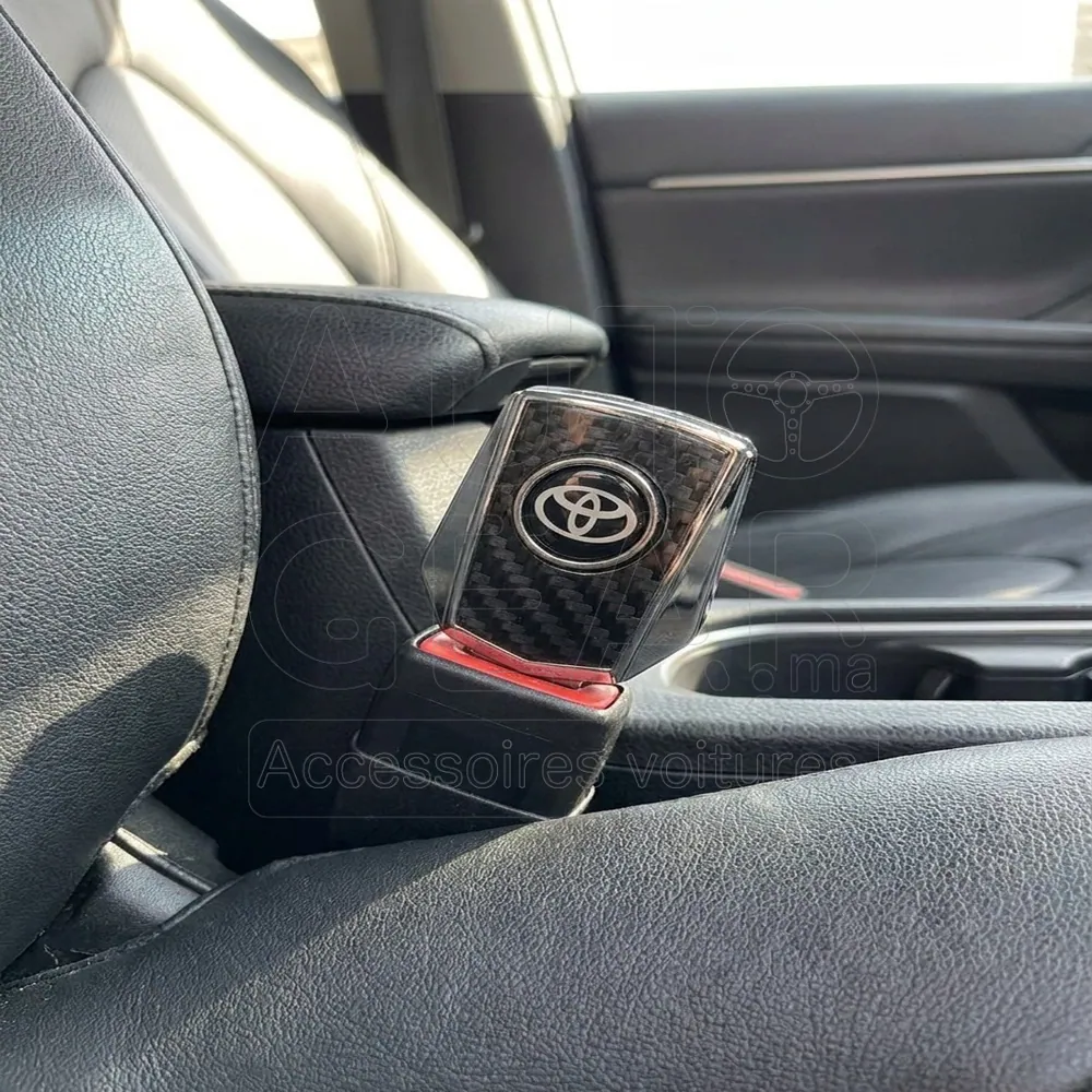 Clip de Ceinture de Sécurité Toyota Noir et Chrome vue 2
